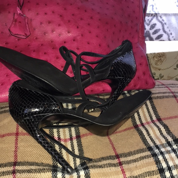 Snake 🐍 leather and suede leather shoes uterqe shoes 👠 - Picture 3 of 8